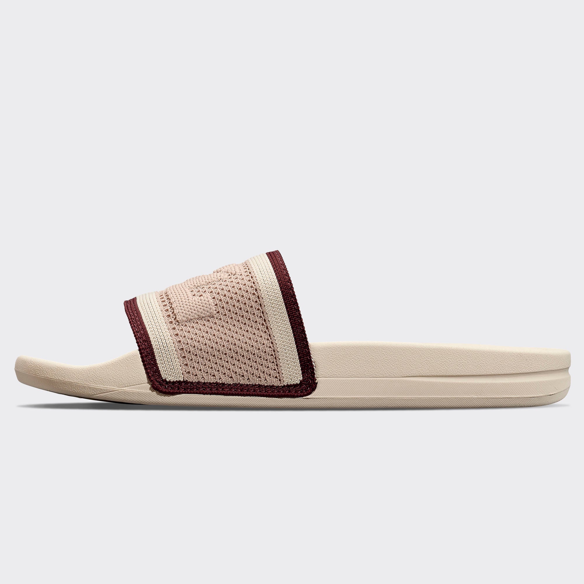 Women&#39;s Big Logo TechLoom Slide Alabaster / Rose Dust / Burgundy view 3