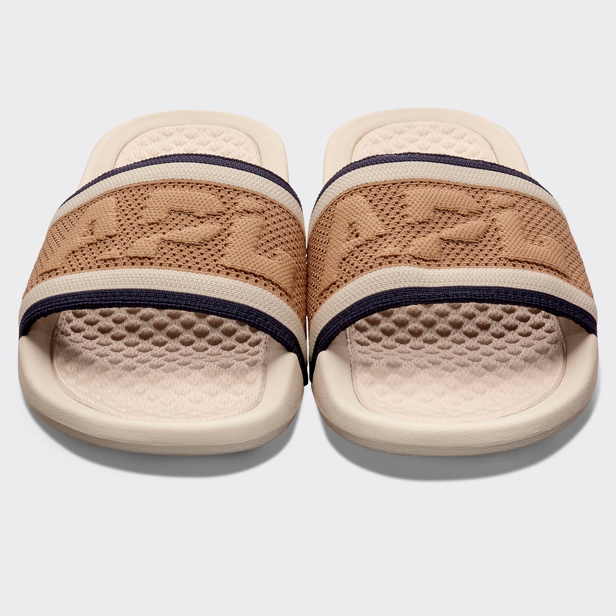 Men&#39;s Big Logo TechLoom Slide Alabaster / Tan / Navy view 5