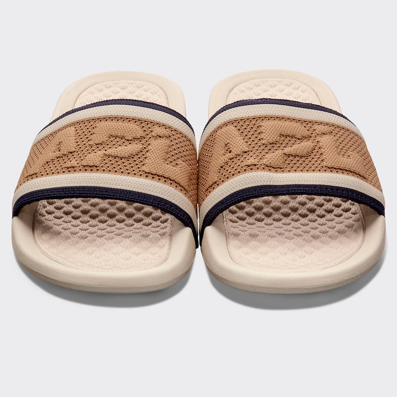 Women's Big Logo TechLoom Slide Alabaster / Tan / Navy view 5