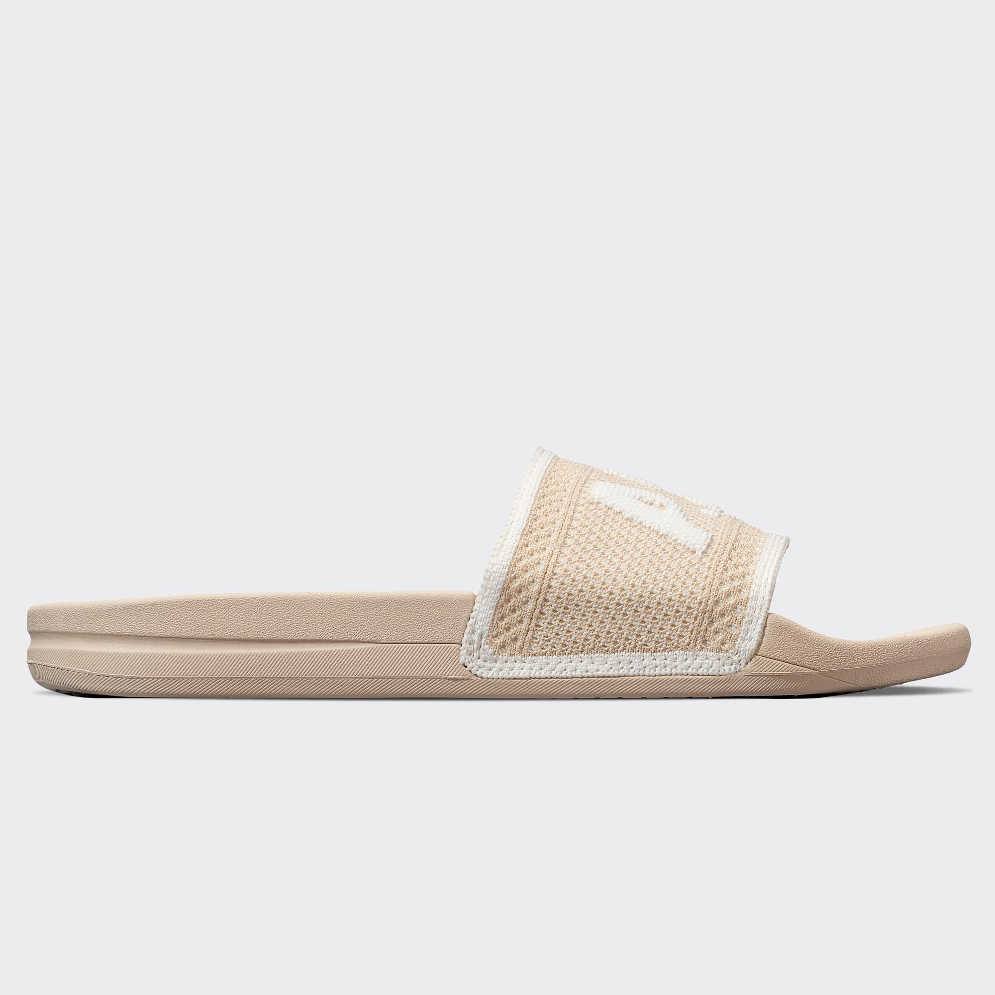 Men&#39;s Big Logo TechLoom Slide Beach / Ivory view 2