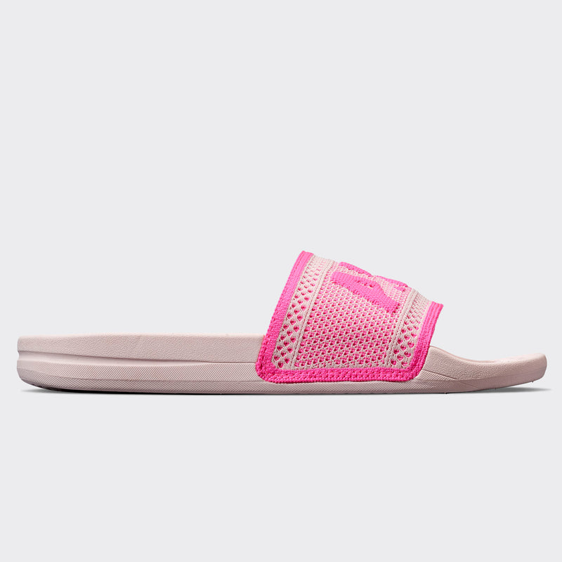 Women's Big Logo TechLoom Slide Bleached Pink / Fusion Pink view 2