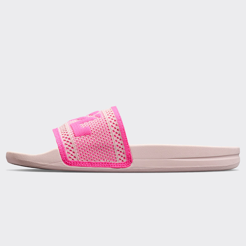 Women's Big Logo TechLoom Slide Bleached Pink / Fusion Pink view 3