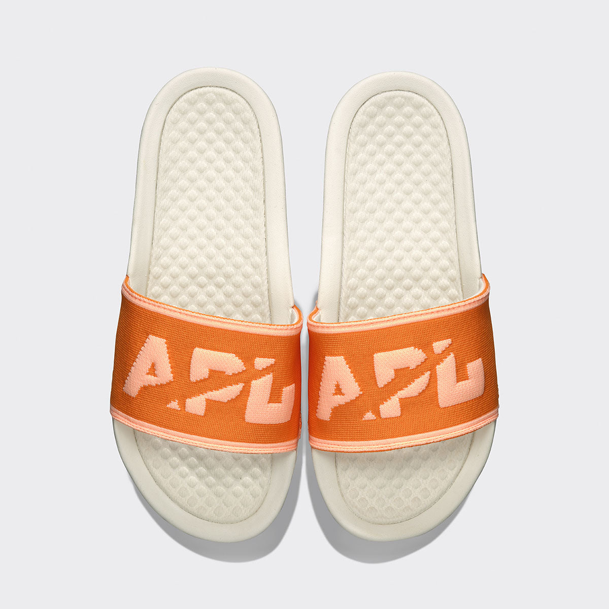 Women&#39;s Big Logo TechLoom Slide Ivory / Orange / Neon Peach view 1