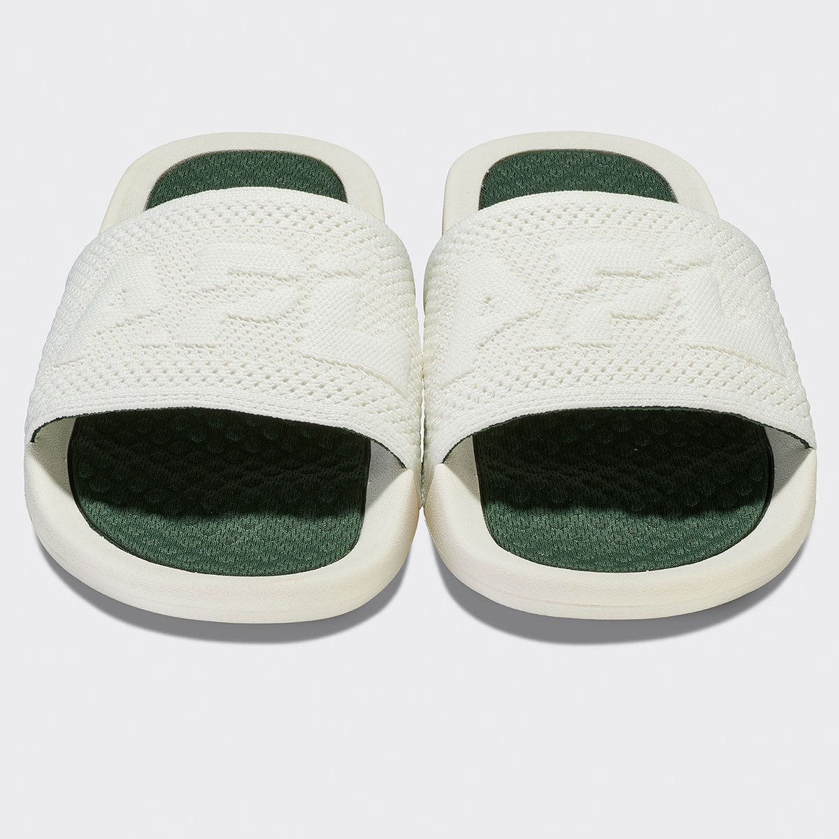 Men&#39;s Big Logo TechLoom Slide Ivory / Great Green view 5