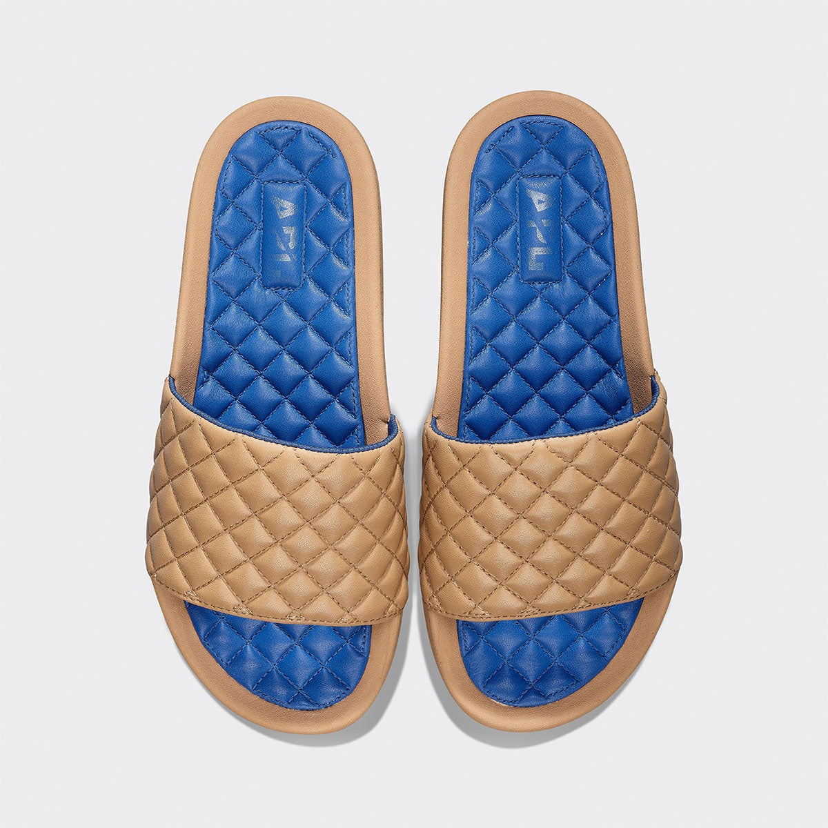 Women&#39;s Lusso Slide Tan / Cobalt view 1