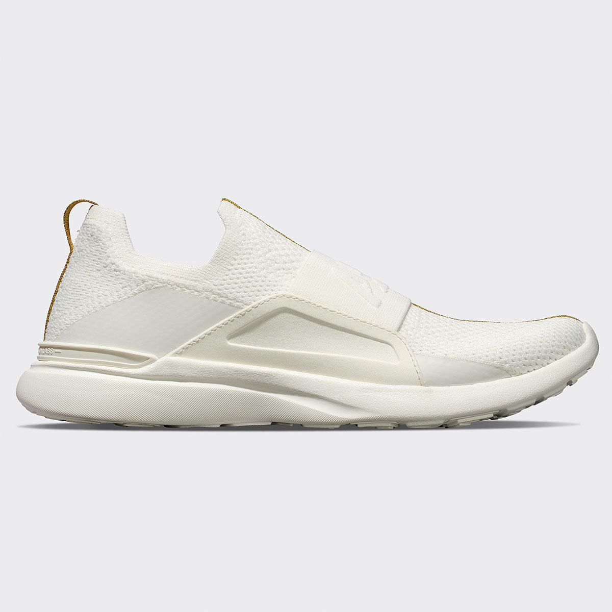 Men&#39;s TechLoom Bliss Ivory / Metallic Gold / Racer view 2