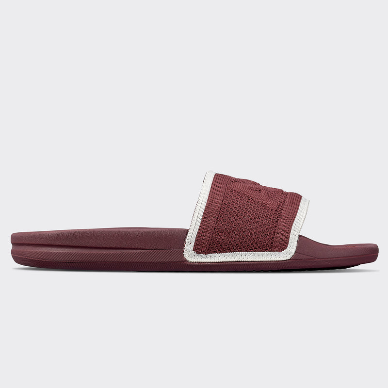 Men's Big Logo TechLoom Slide Burgundy / Ivory view 2