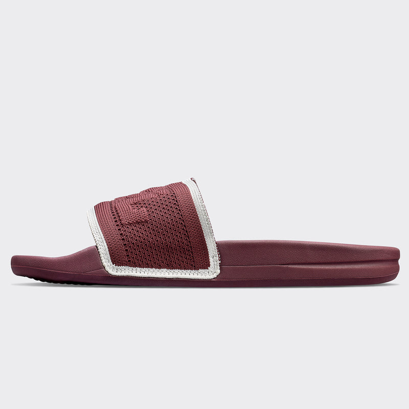 Men's Big Logo TechLoom Slide Burgundy / Ivory view 3