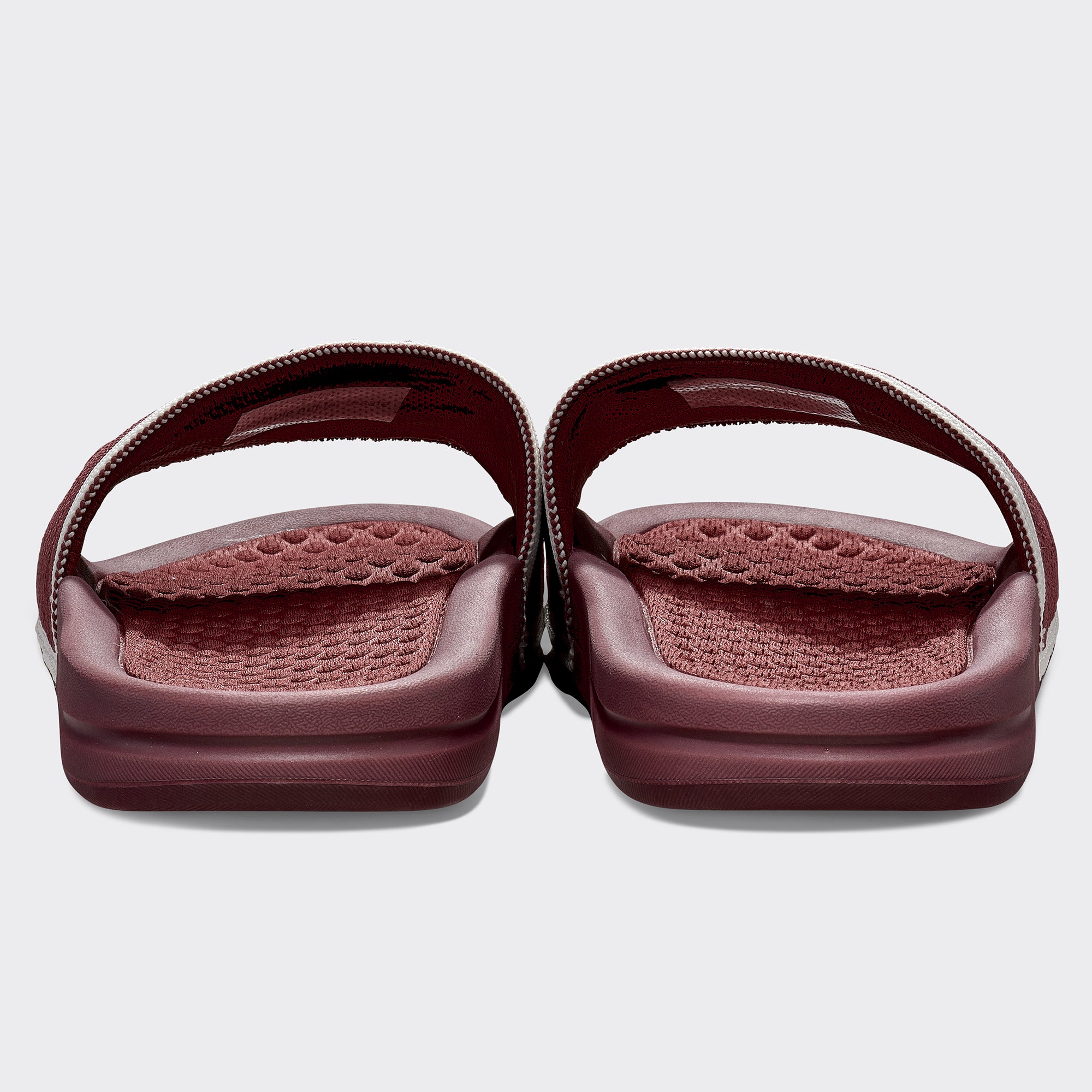 Men&#39;s Big Logo TechLoom Slide Burgundy / Ivory view 4