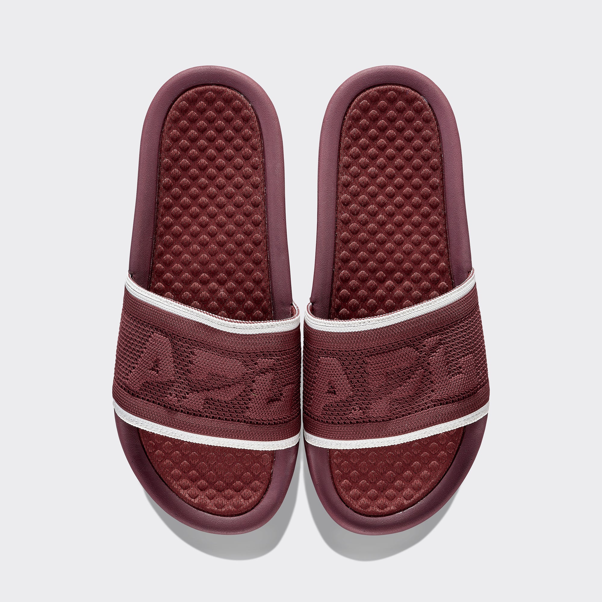 Men&#39;s Big Logo TechLoom Slide Burgundy / Ivory view 1