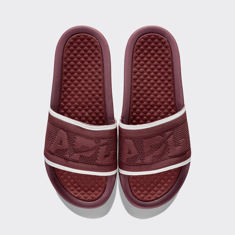 Men's Big Logo TechLoom Slide Burgundy / Ivory view 1