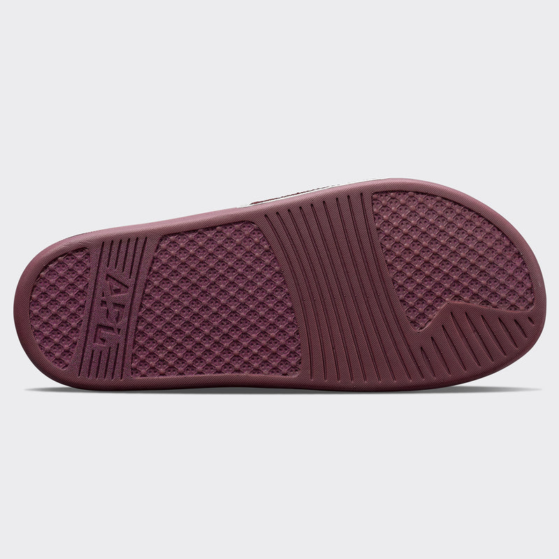 Women's Big Logo TechLoom Slide Burgundy / Ivory view 6