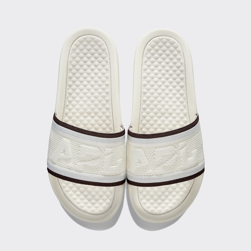 Women's Big Logo TechLoom Slide Ivory / Chocolate view 1