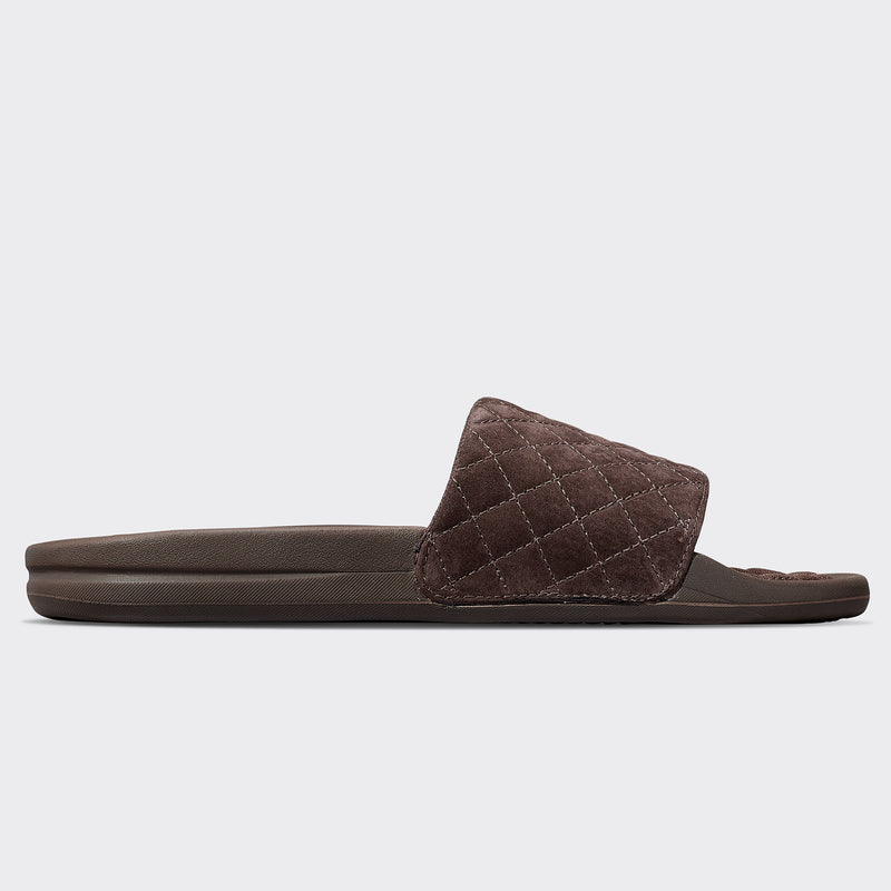 Men's Suede Lusso Slide Dark Umber view 2