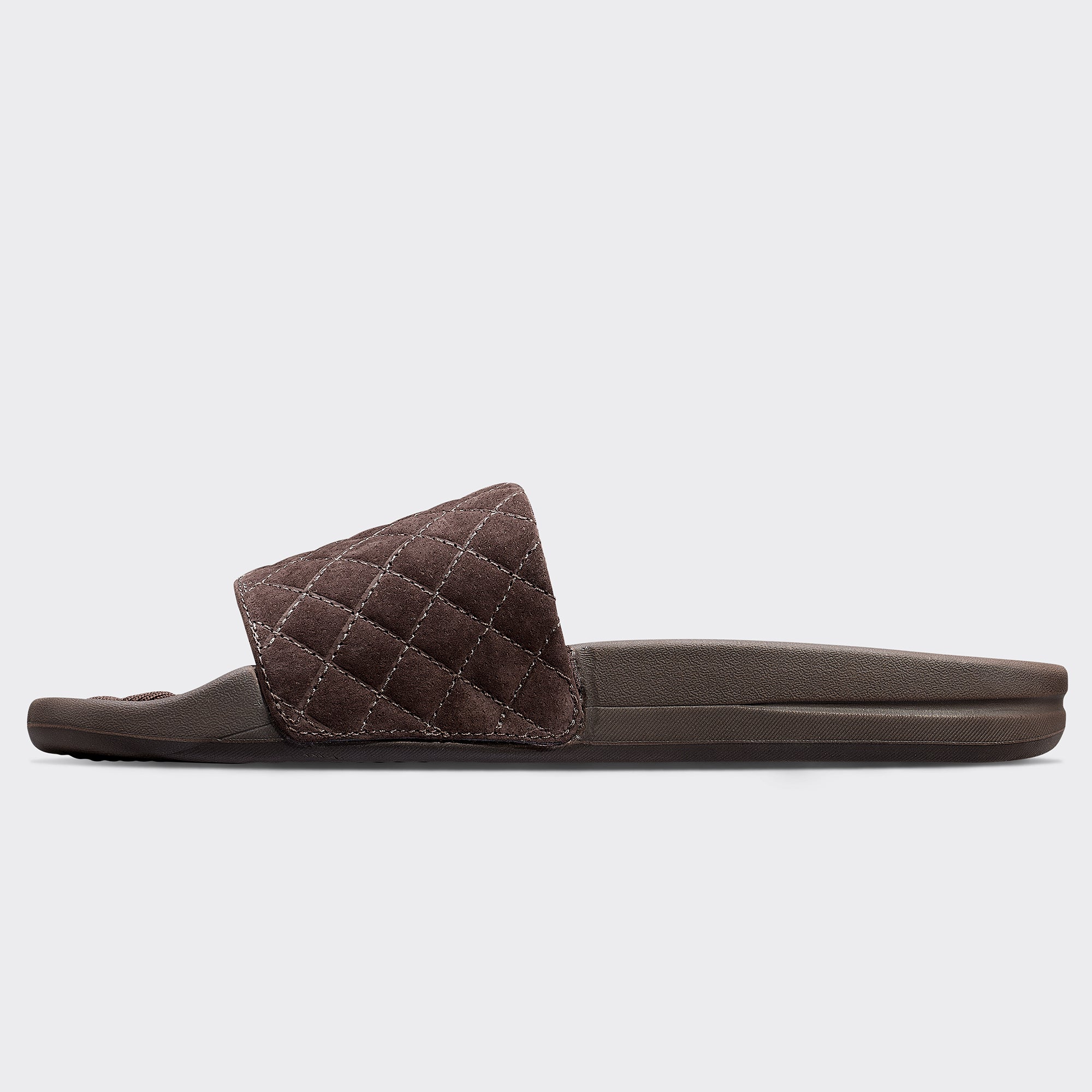 Women&#39;s Suede Lusso Slide Dark Umber view 3