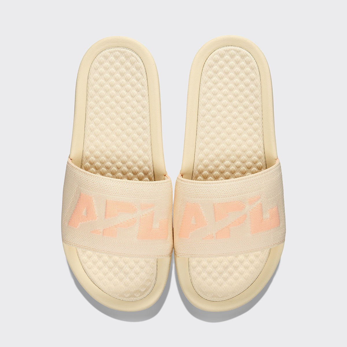 Women&#39;s Big Logo TechLoom Slide Vanilla / Neon Peach view 1