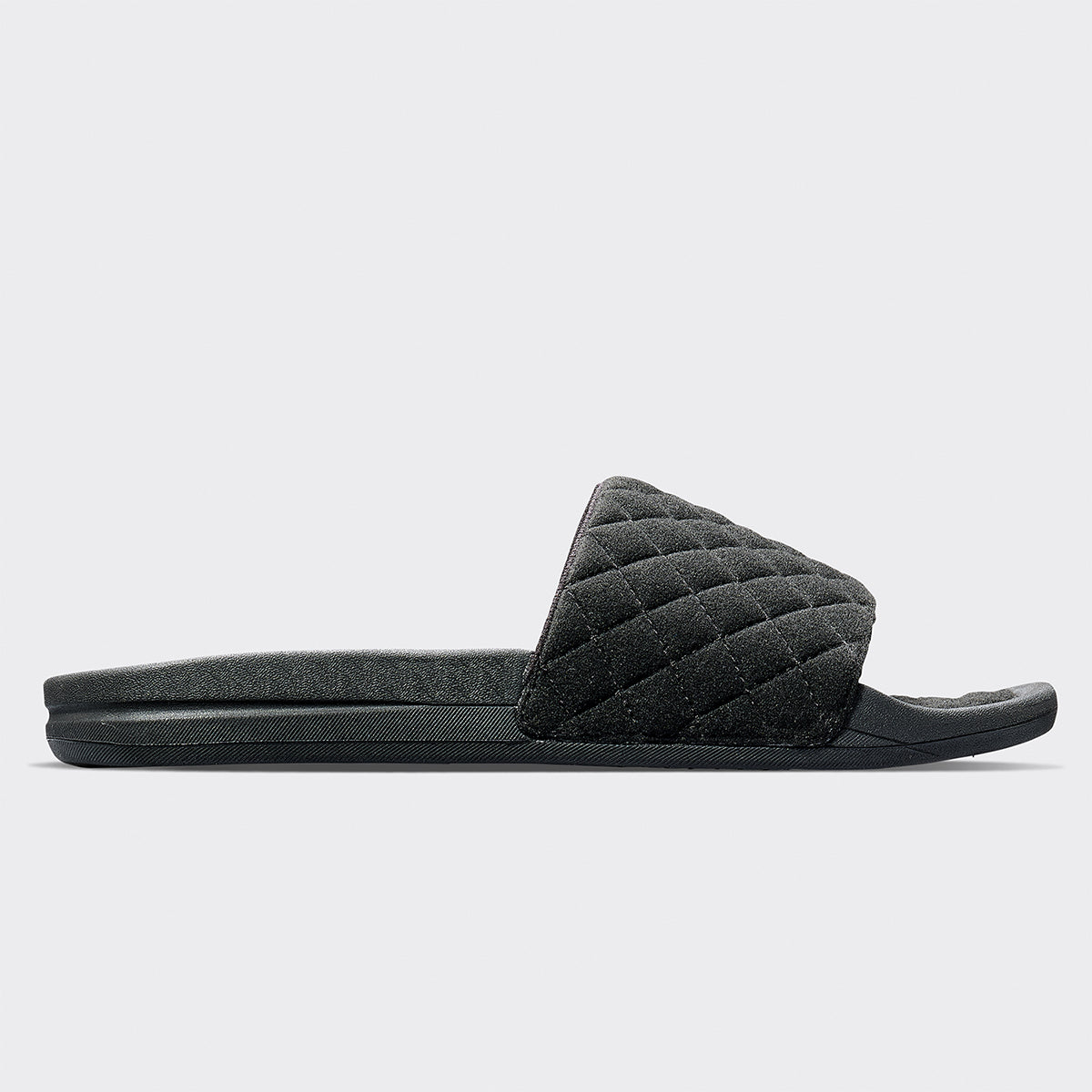 Women&#39;s Vegan Suede Lusso Slide Black view 2