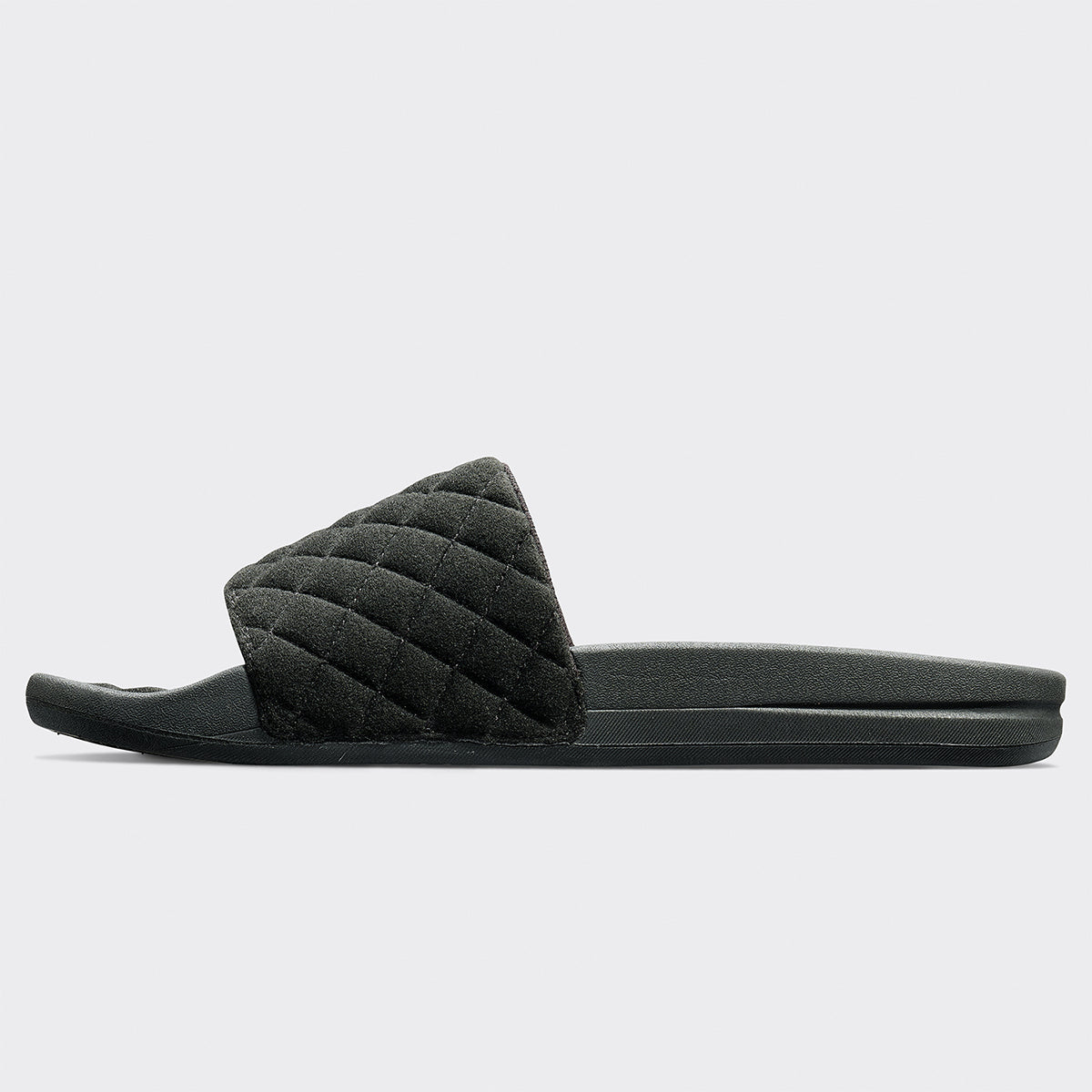 Men&#39;s Vegan Suede Lusso Slide Black view 3