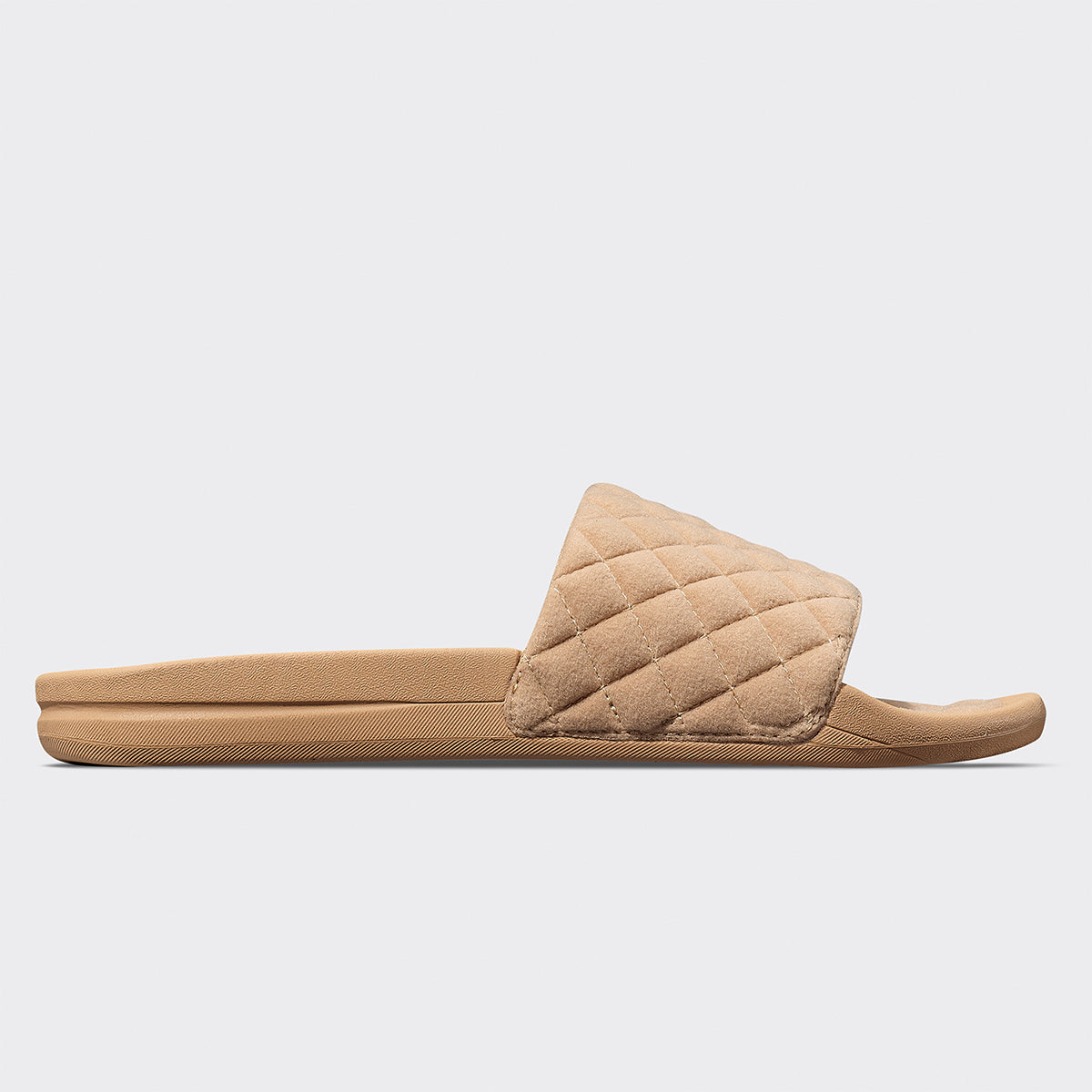 Women&#39;s Vegan Suede Lusso Slide Tan view 2