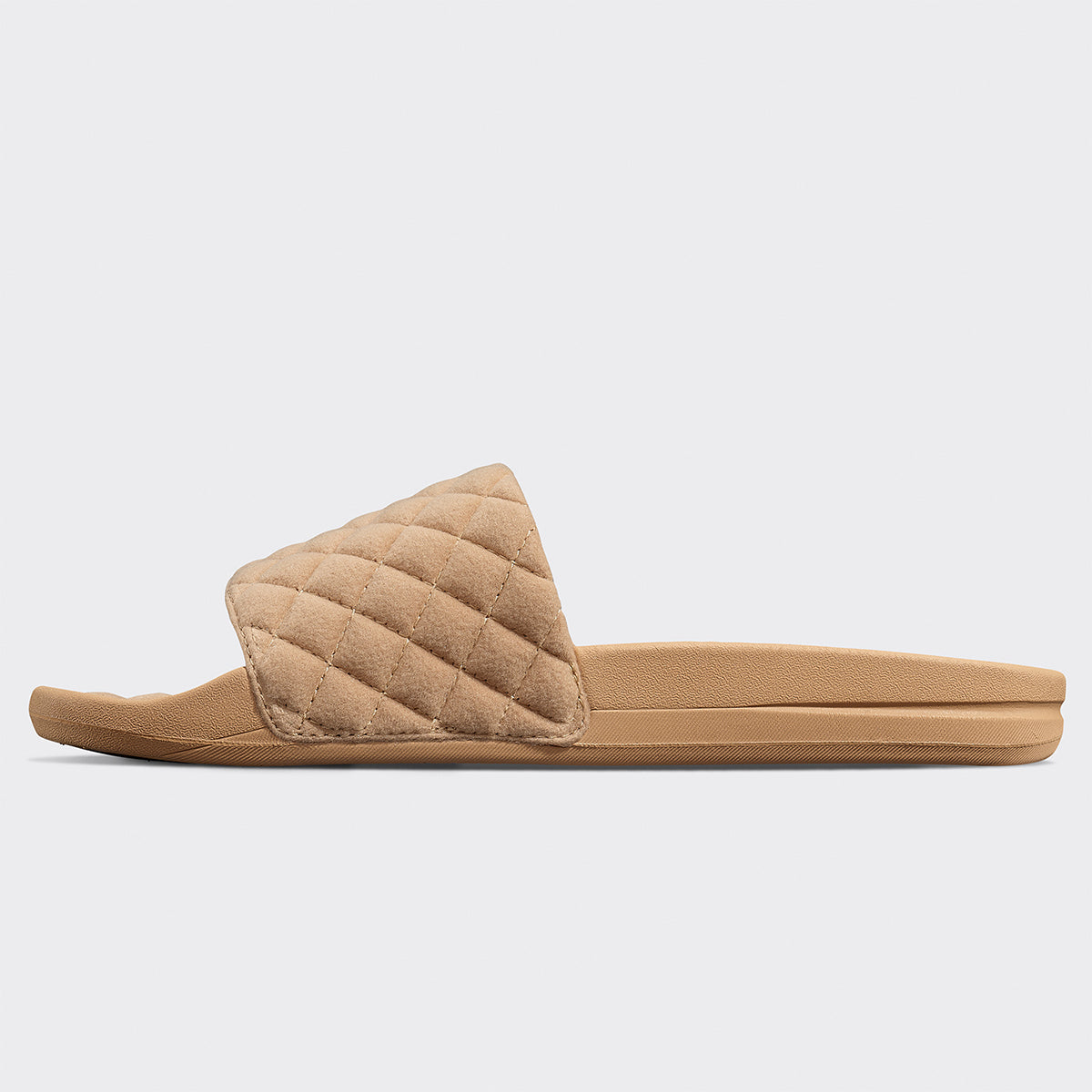 Women&#39;s Vegan Suede Lusso Slide Tan view 3