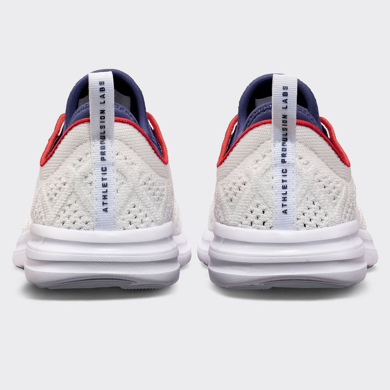 Men's TechLoom Phantom White / Royal Navy / Red view 3