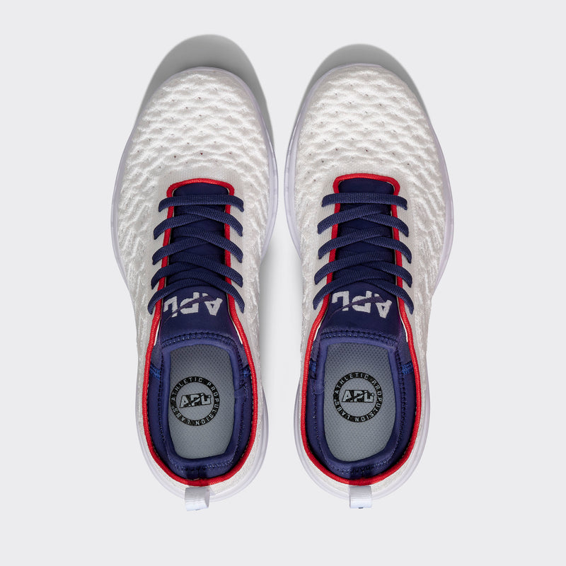 Men's TechLoom Phantom White / Royal Navy / Red view 5