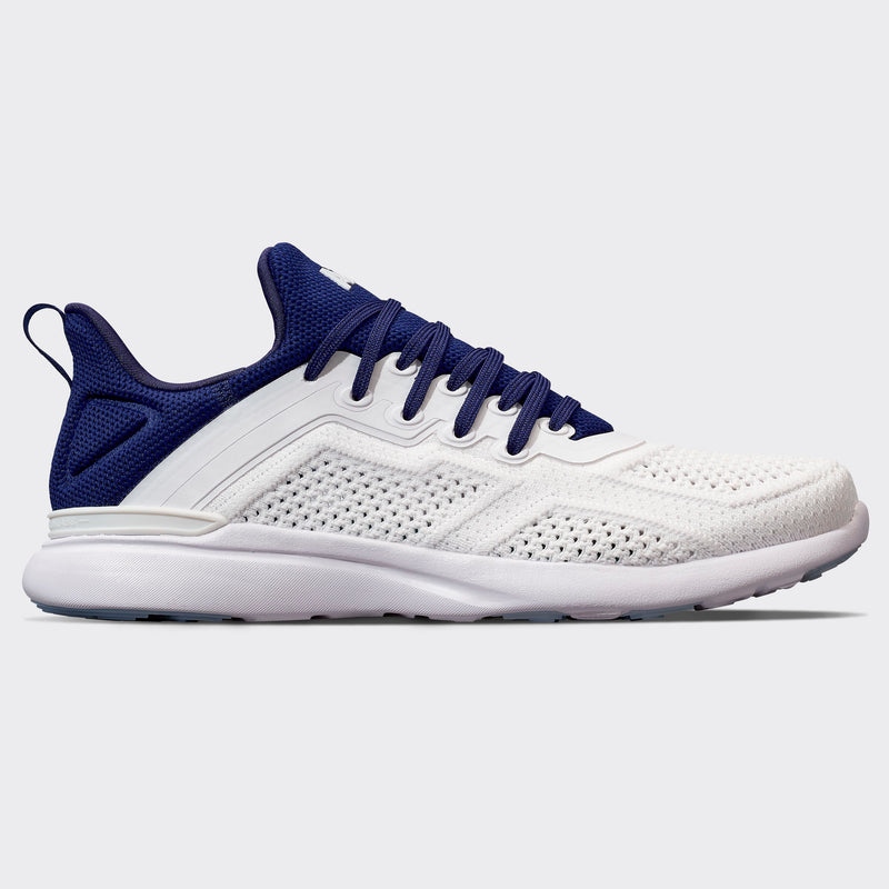 Men's TechLoom Tracer White / Royal Navy view 1