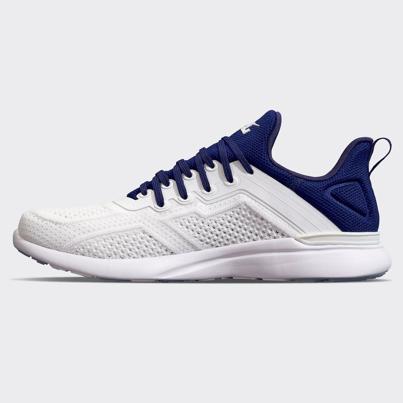 Men's TechLoom Tracer White / Royal Navy view 2