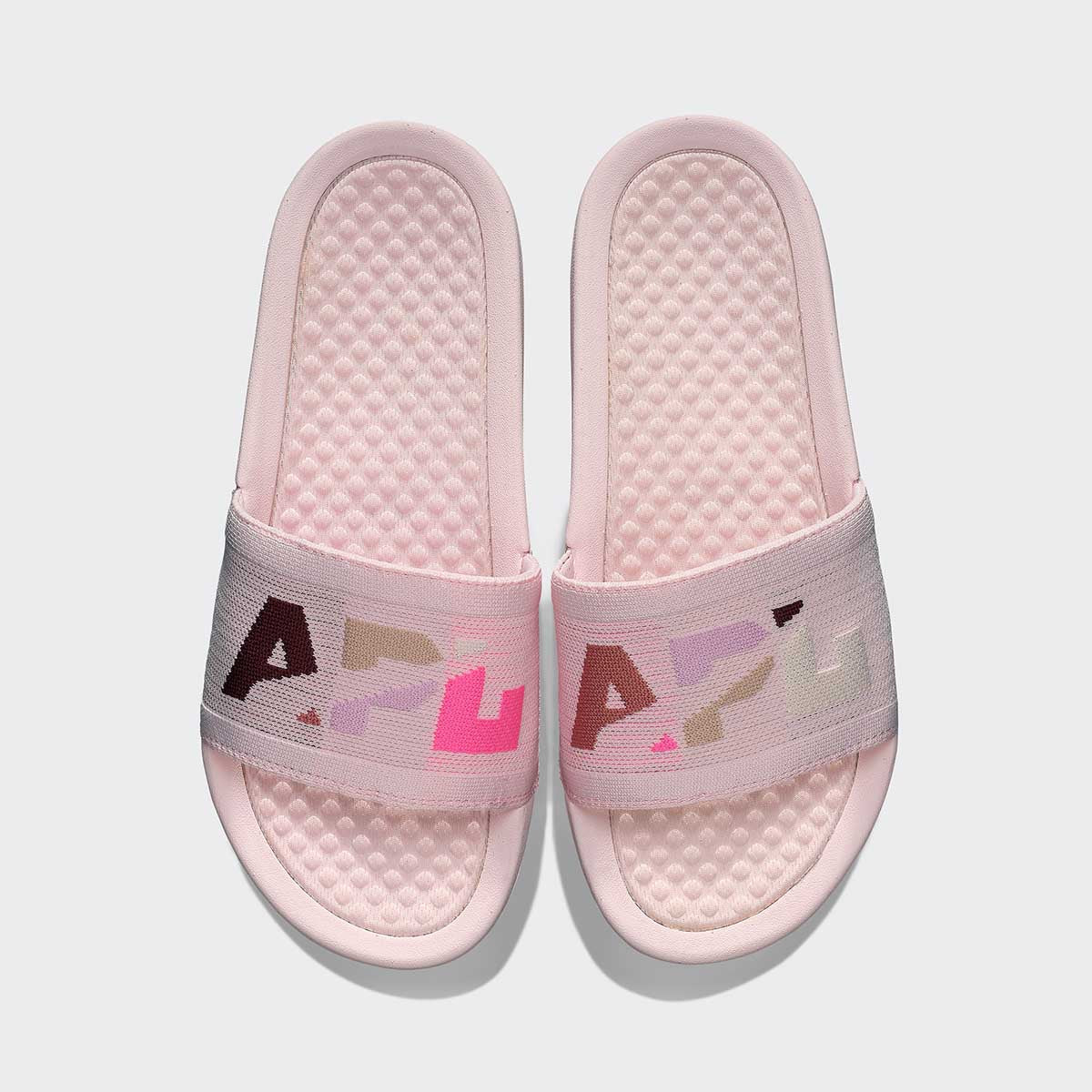 Women&#39;s Big Logo TechLoom Slide Bleached Pink / Multi / Blocked view 1