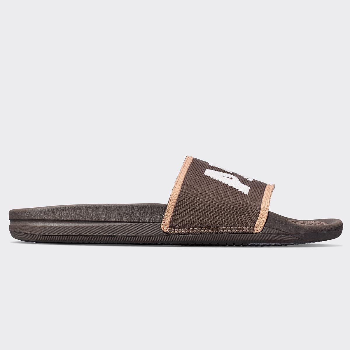 Men&#39;s Big Logo TechLoom Slide Chocolate / Ivory / Caramel view 2