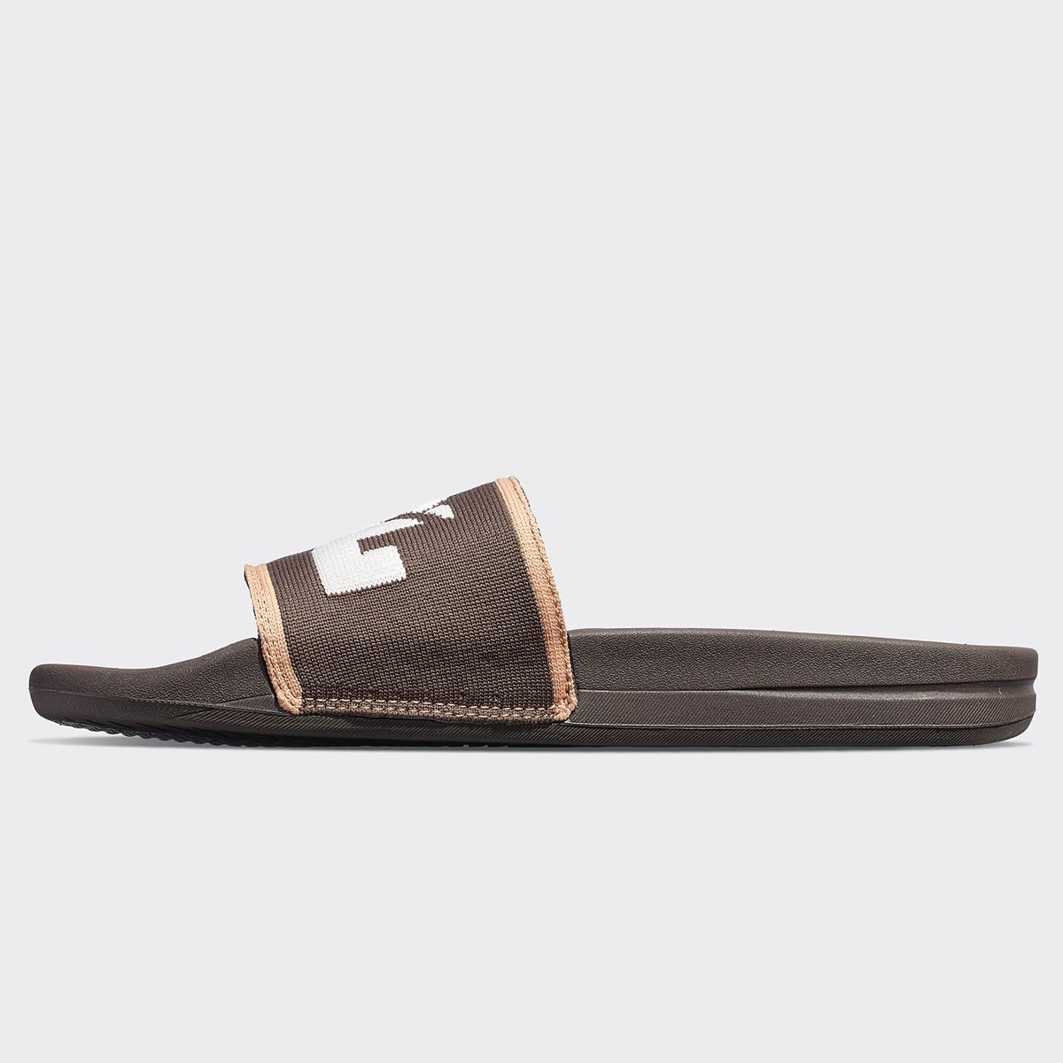 Men&#39;s Big Logo TechLoom Slide Chocolate / Ivory / Caramel view 3