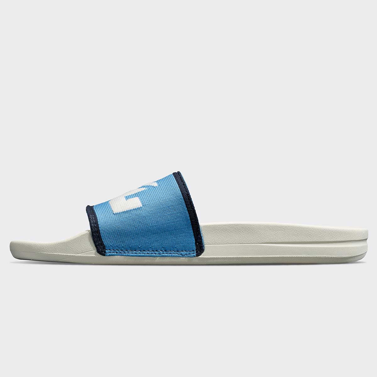 Men&#39;s Big Logo TechLoom Slide Ivory / Coastal Blue / Midnight view 3