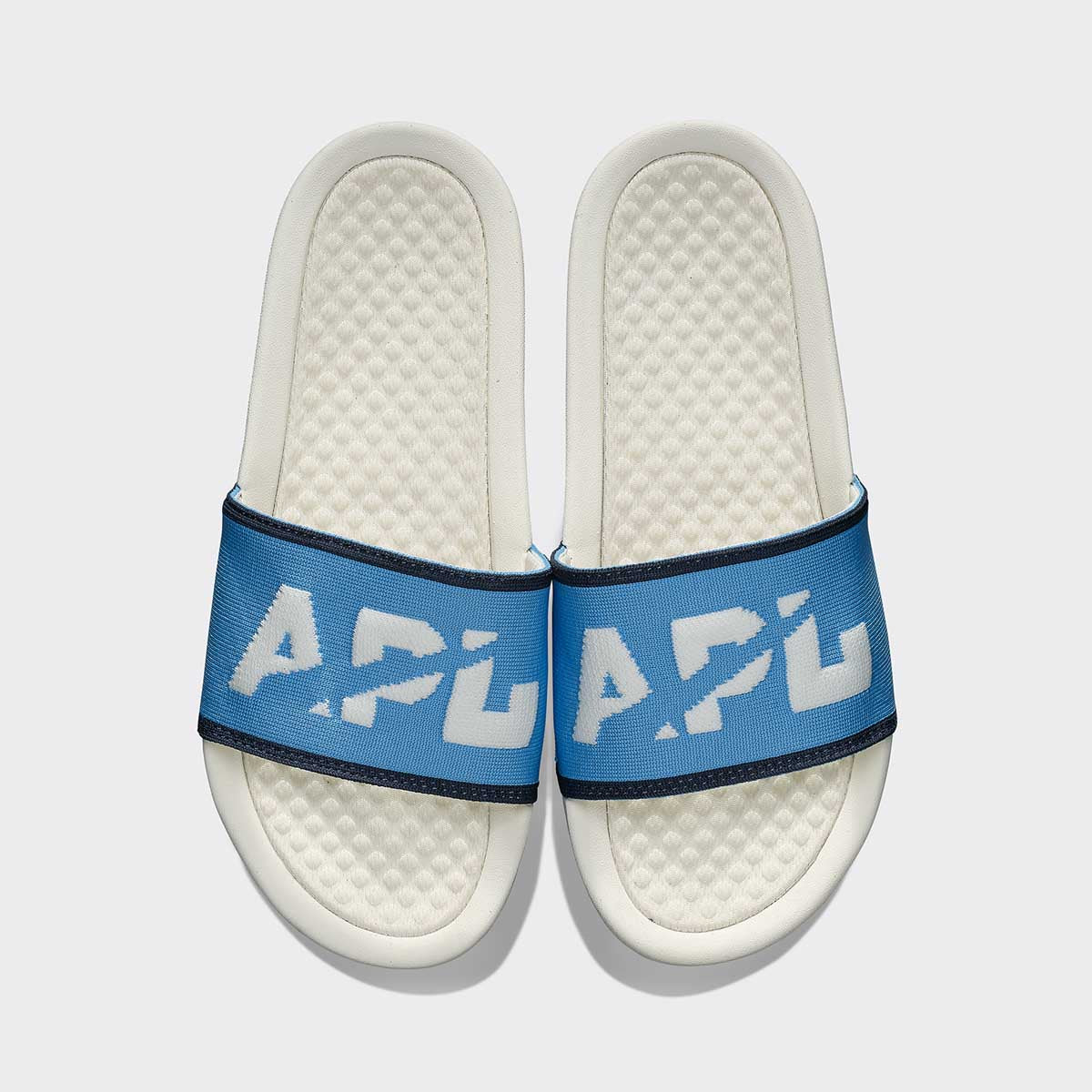 Men&#39;s Big Logo TechLoom Slide Ivory / Coastal Blue / Midnight view 1