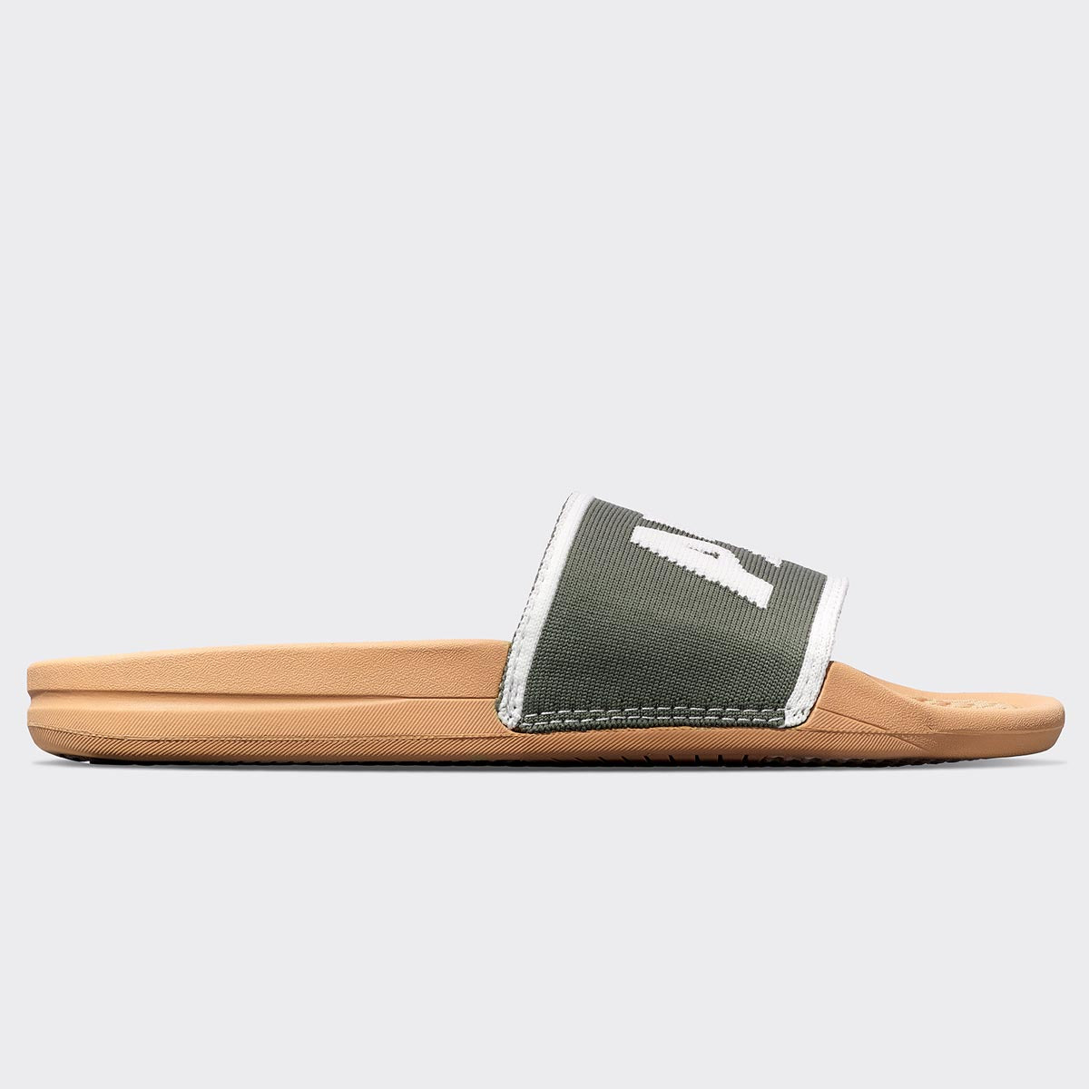 Women&#39;s Big Logo TechLoom Slide Tan / Fatigue / Ivory view 2