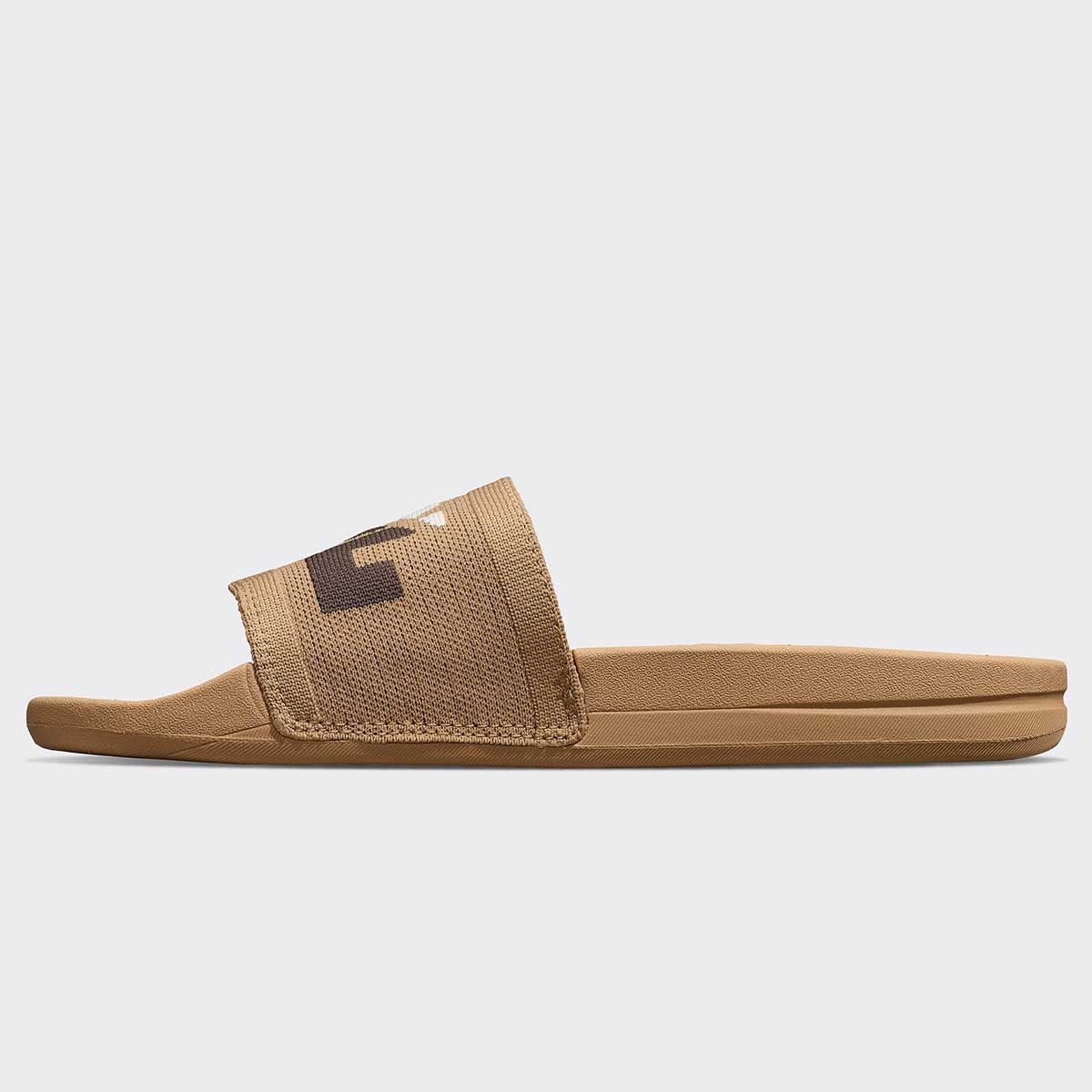 Women&#39;s Big Logo TechLoom Slide Tan / Pristine / Chocolate view 3