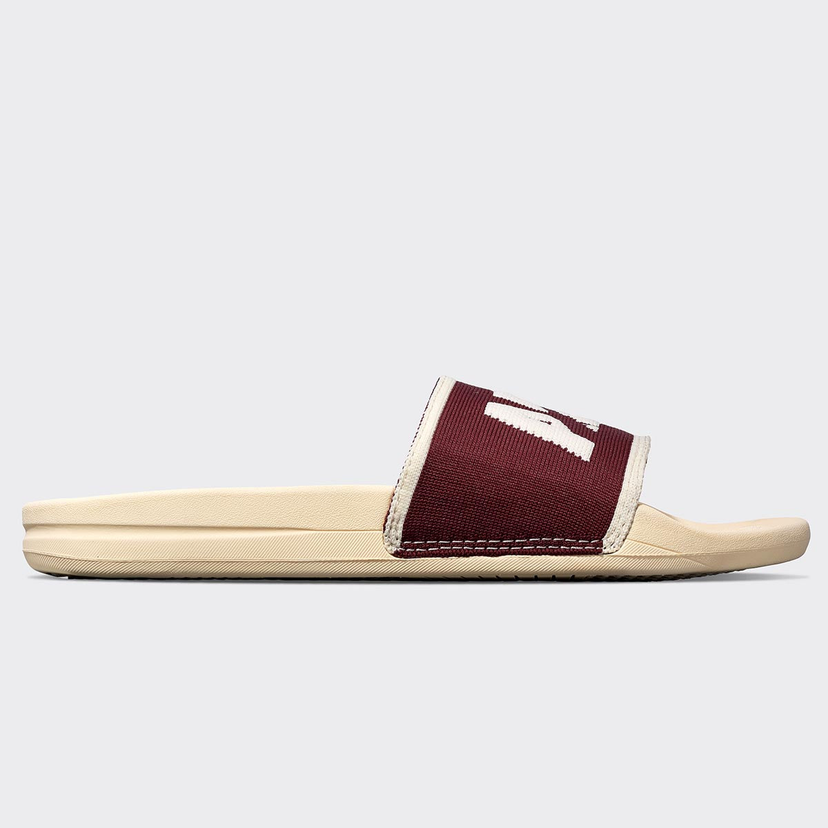 Men&#39;s Big Logo TechLoom Slide Vanilla / Burgundy / Sea Salt view 2