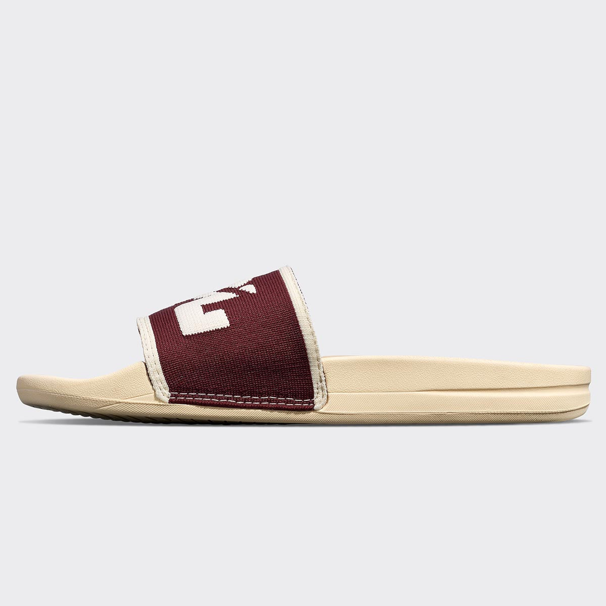 Men&#39;s Big Logo TechLoom Slide Vanilla / Burgundy / Sea Salt view 3