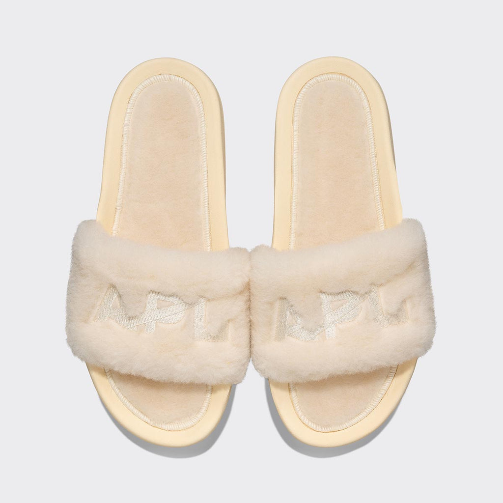 Women s Shearling Slide Vanilla APL Shoes