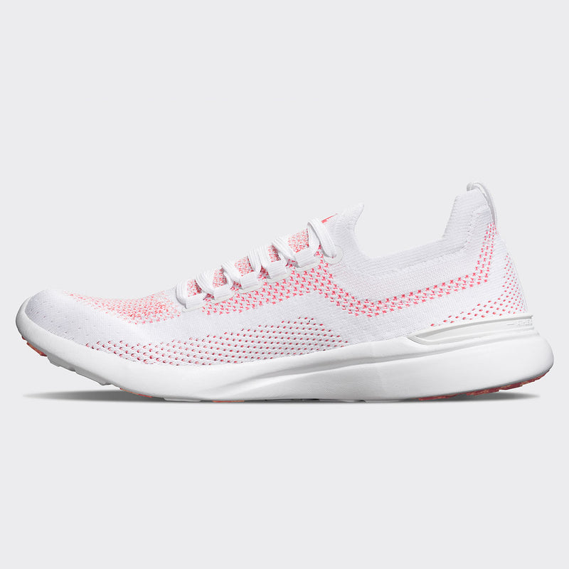 Men's TechLoom Breeze White / Magenta / Neon Peach view 2