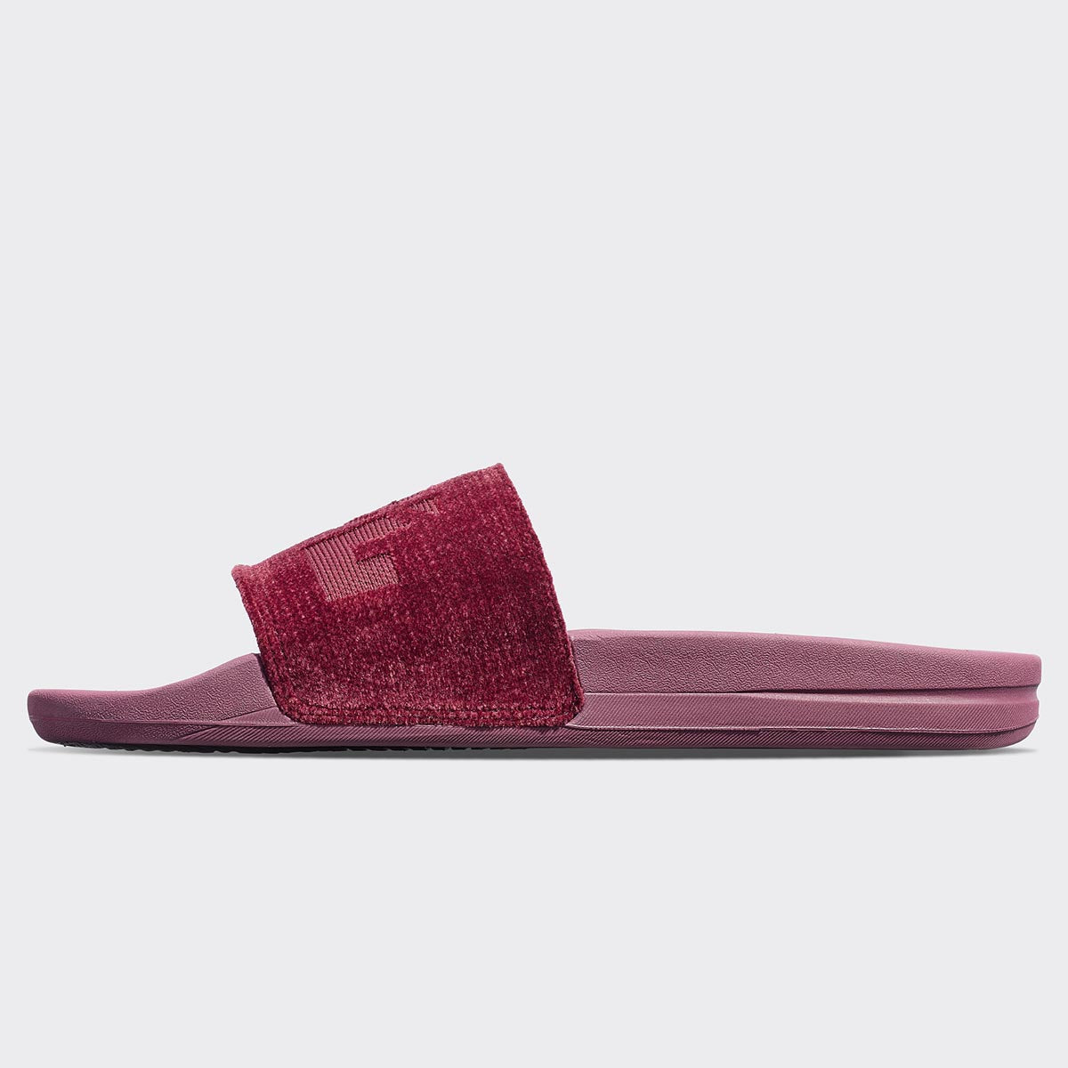 Men&#39;s TechLoom Velvet Slide Burgundy view 3