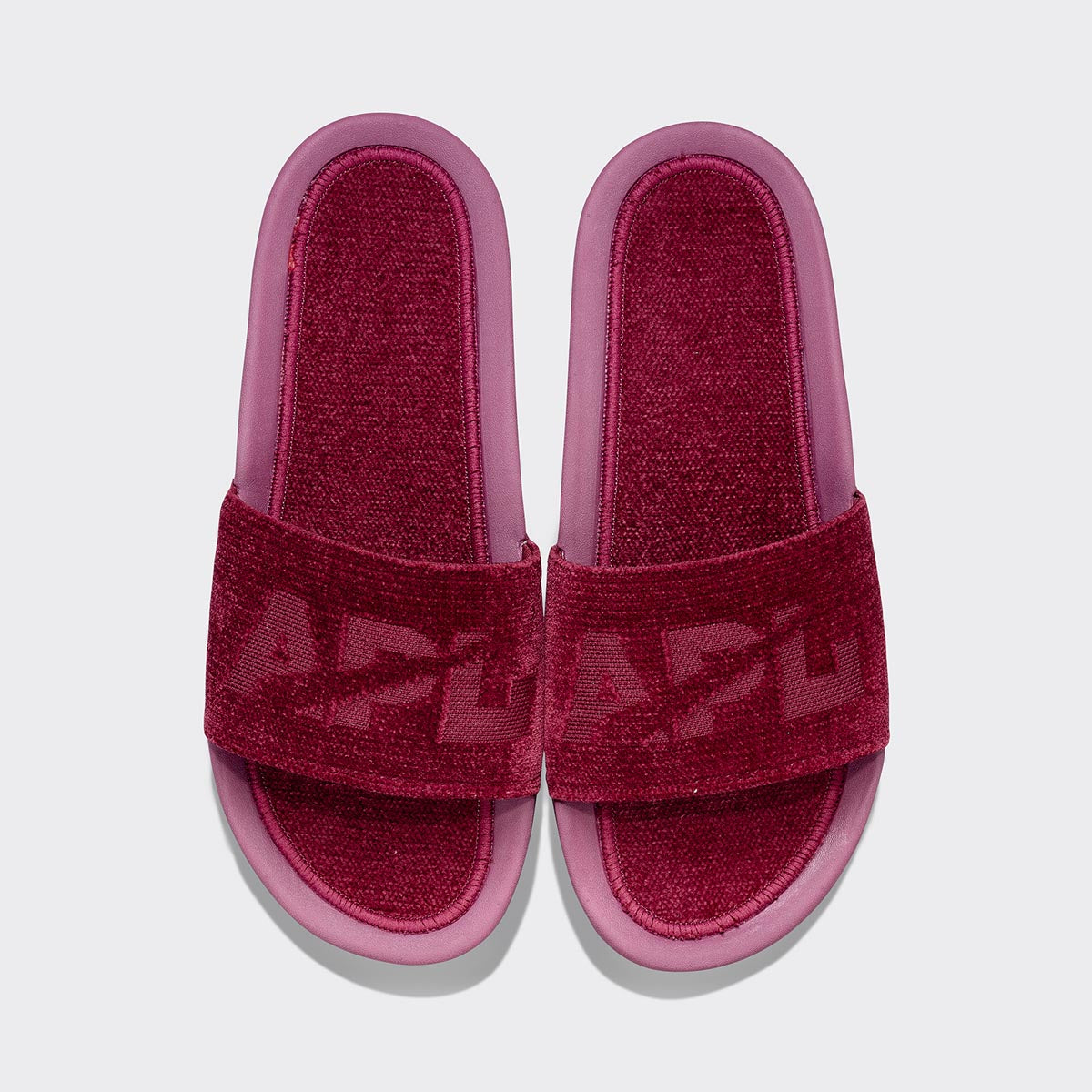 Men&#39;s TechLoom Velvet Slide Burgundy view 1